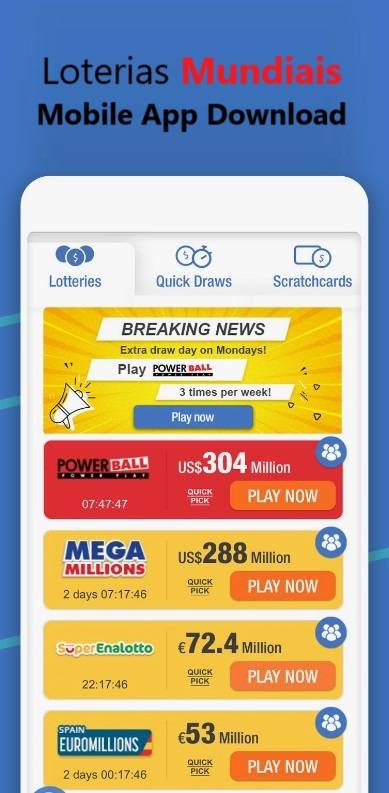 Download Loterias Mundiais Mobile App Download Loterias Mundiais Mobile App